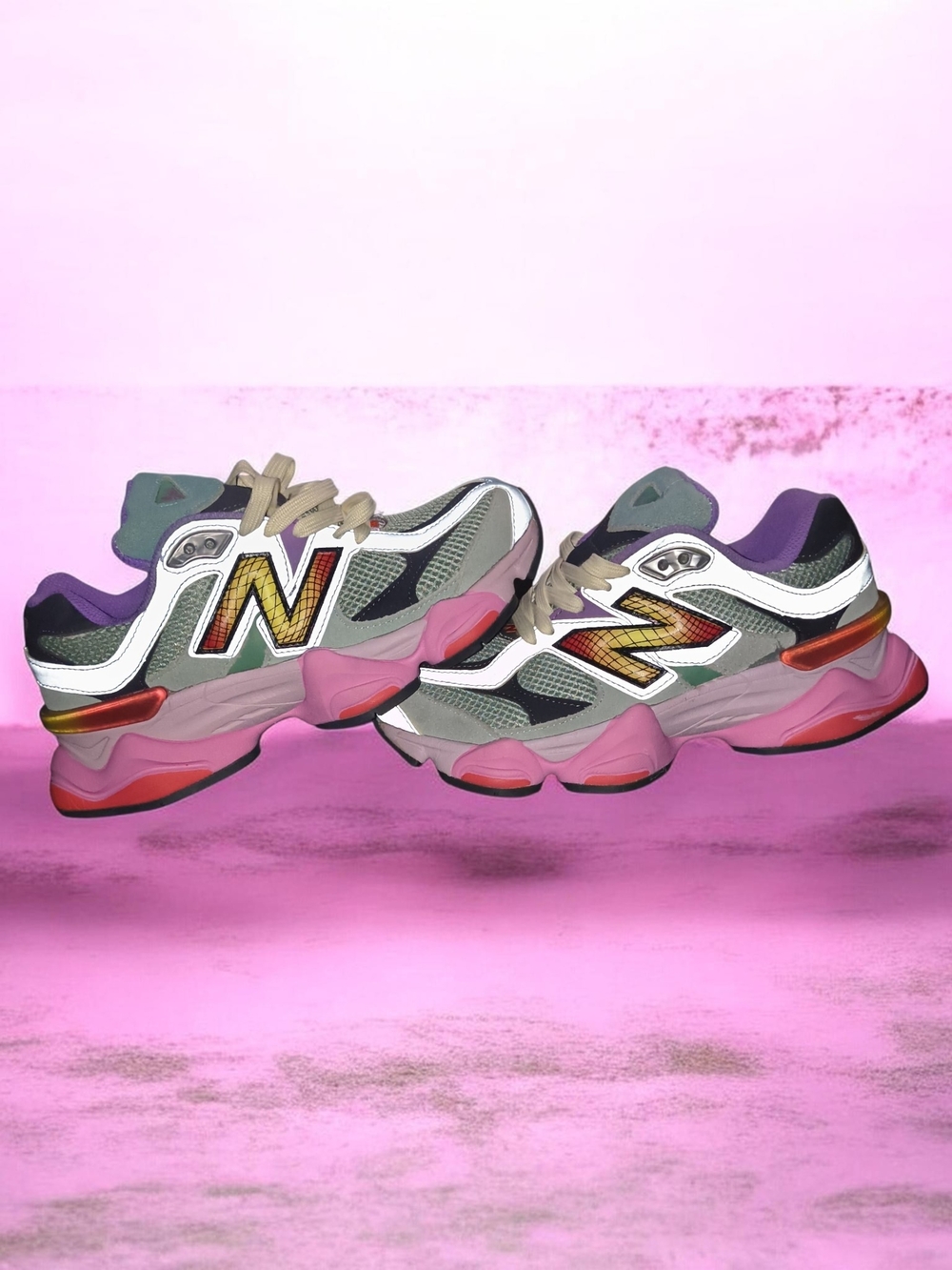 New Balance Women's Multicolor Pink, Purple and Gold Athletic Sneakers
